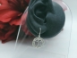 Preview: Glitzer Blumenornament Motiv Creolen Edelstahl Ohrringe